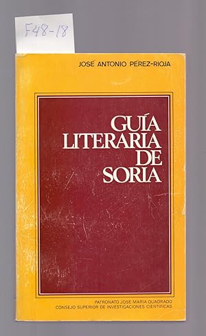Seller image for GUIA LITERARIA DE SORIA for sale by Libreria 7 Soles