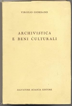 Archivistica e Beni Culturali