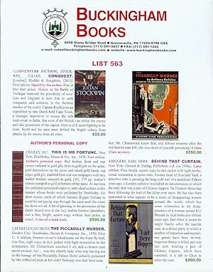 Seller image for Buckingham Books (List 563) for sale by Bookmarc's