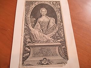 Seller image for Maria Teresa, Q. Of Hungary Born May 13Th. 1717 (Original Antique Engraving) for sale by Arroyo Seco Books, Pasadena, Member IOBA