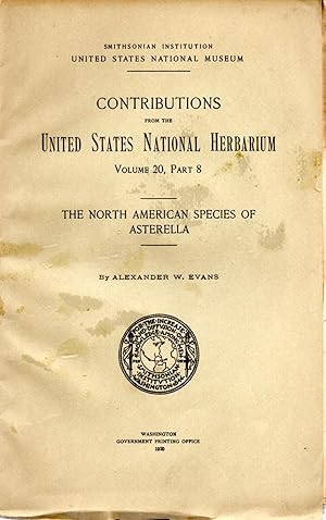 Seller image for North American Species of Asterella Contributions from the United States Herbarium Volume 20, Part 8 for sale by Book Booth