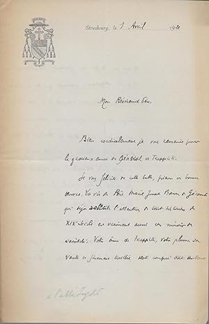 Lettre autographe signée