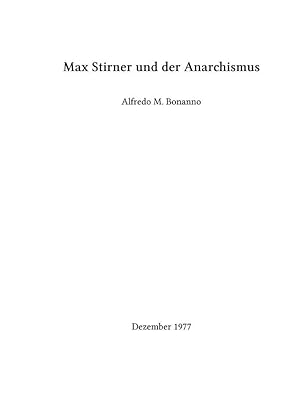 Max Stirner und der Anarchismus