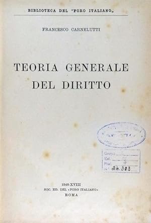 TEORIA GENERALE DEL DIRITTO.