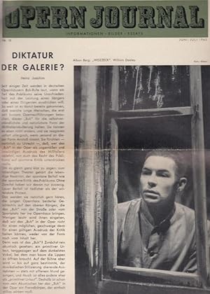 Bild des Verkufers fr Opernjournal / Das Opern Journal - Nr. 10. Zweite Spielzeit Juni/Juli 1963 - Informationen-Bilder-Essays. zum Verkauf von Antiquariat Carl Wegner