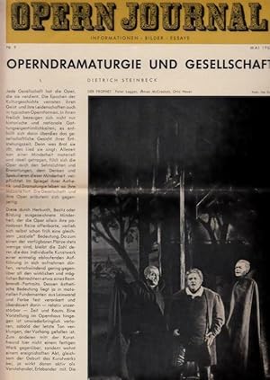Bild des Verkufers fr Opernjournal / Das Opern Journal - Nr. 9 Mai 1966. - Informationen-Bilder-Essays. zum Verkauf von Antiquariat Carl Wegner