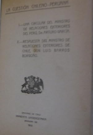 Bild des Verkufers fr La cuestin del Pacfico: Tacna y Arica zum Verkauf von Librera Monte Sarmiento