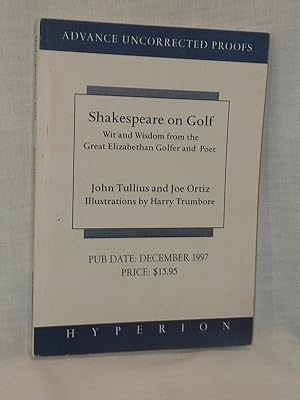 Bild des Verkufers fr Shakespeare on Golf zum Verkauf von Antiquarian Golf