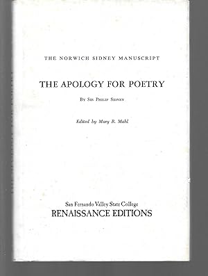 Seller image for the apology for poetry for sale by Thomas Savage, Bookseller