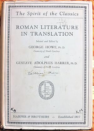 Imagen del vendedor de Roman Literature in Translation a la venta por Ken Jackson