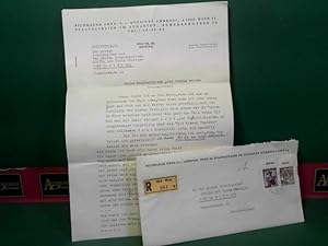 Maschinengeschriebener Brief mit eigenhändiger Unterschrift und Ausbesserungen von Gustinus Ambro...