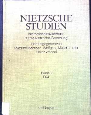 Imagen del vendedor de Nietzsche-Studien: Internationales Jahrbuch fur die Nietzsche-Forschung. Band 3. a la venta por books4less (Versandantiquariat Petra Gros GmbH & Co. KG)