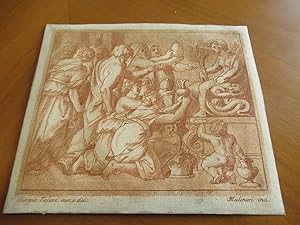 Biblical Scene (Original Etching And Aquatint In Sepia)