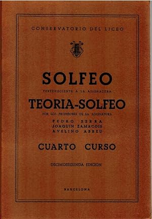 Seller image for Solfeo. Perteneciente a la asignatura Teora-solfeo for sale by Librera Dilogo