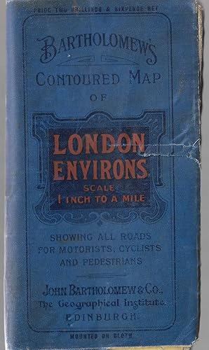 Bartholomew's Contoured Map of LONDON ENVIRONS