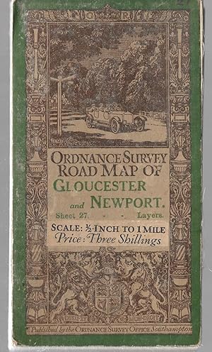 Ordnance Survey Road Map of GLOUCESTER and NEWPORT