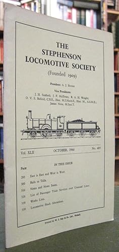 The Journal of the Stephenson Locomotive Society: Vol. XLII (42) - October, 1966 - No. 495.