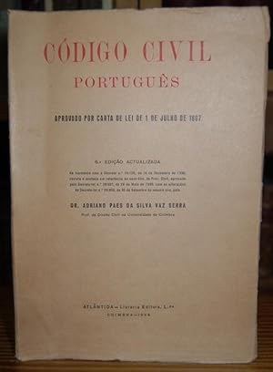 Seller image for CODIGO CIVIL PORTUGUES. Aprovado por carta de Lei de 1 de julho de 1867 for sale by Fbula Libros (Librera Jimnez-Bravo)