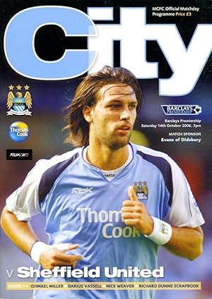 Imagen del vendedor de Manchester City v Sheffield United : October 14th 2006 : Official Match Programme a la venta por Godley Books