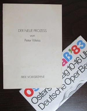 Imagen del vendedor de Programmheft: " Der Neue Prozess " von Peter Weiss. Deutschsprachige Erstauffhrung. - Regie: Roberto Ciulli. Premiere 25. Mrz 1983. a la venta por Antiquariat Maralt