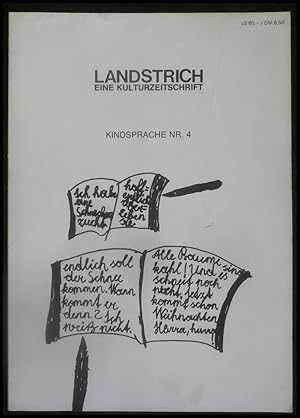 Bild des Verkufers fr Landstrich - Eine Kulturzeitschrift Nr. 4: Kindsprache zum Verkauf von ANTIQUARIAT Franke BRUDDENBOOKS