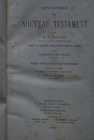 Synonymes du Nouveau Testament