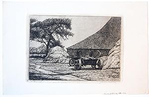 [Modern print, etching] View on a farm house (boerderij), published 1912.