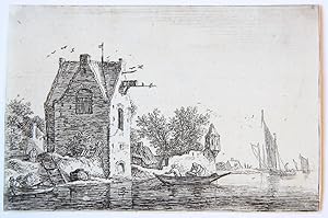 Antique print, etching | The sentry-box (guardhouse) on the wall, published ca. 1680, 1 p.