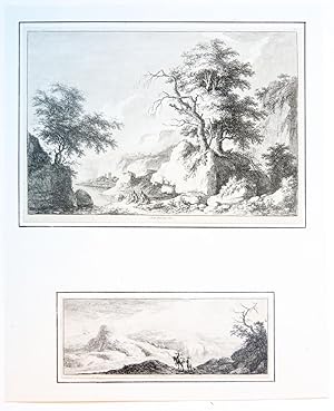Bild des Verkufers fr Antique prints I Two landscapes, published ca. 1770, 2 pp. zum Verkauf von Antiquariaat Arine van der Steur / ILAB