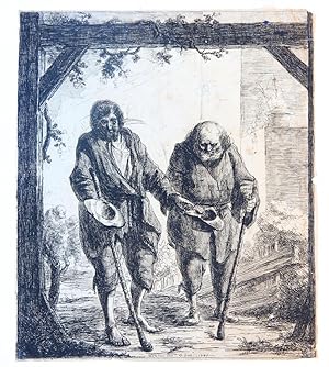 Bild des Verkufers fr Two beggars (twee bedelaars). zum Verkauf von Antiquariaat Arine van der Steur / ILAB