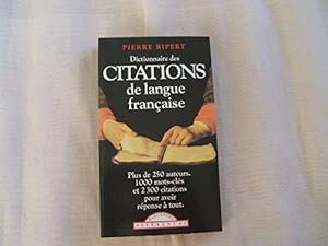 Bild des Verkufers fr Dictionnaire des citations de la langue franaise zum Verkauf von JLG_livres anciens et modernes