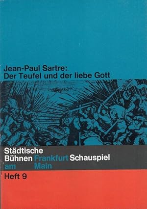 Bild des Verkufers fr Der Teufel und der liebe Gott. Spielzeit 1963 / 1964. Generalintendant Buckwitz, Harry. Inszenierung Piscator, Erwin. Bhne / Kostm Lenneweit, H.W. - Musikalische Einrichtung: Montijn, Aleida. - Mit Korte, Hans / Degen, Michel / Kutschera, Franz / Lochert, Marianne / Schroeter, Renate / Brandt, Volker / Kolander, Friedrich / Brammer, Dieter / Fitz, Peter / Dirichs, Ursula / Schmieder, Christian / Jrgens, Jan u.a. zum Verkauf von Antiquariat Carl Wegner