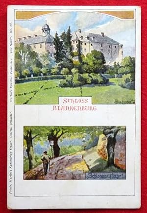 Ansichtskarte AK Schloss Blankenburg. Schlossauffahrt (Künstlerkarte v. H. Bahndorf)