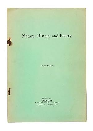 Nature, History and Poetry: Reprint from Thought, V. 25, No. 98, Sept. 1950