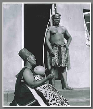 [Original Gelatin Silver Print Portrait Photograph of Mangosuthu Buthelezi and His Mother]