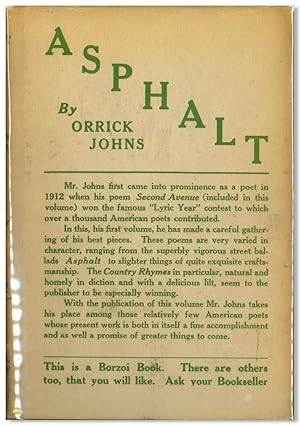 ASPHALT AND OTHER POEMS