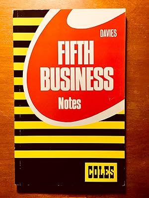 Imagen del vendedor de Robertson Davies Fifth Business Coles Notes a la venta por Samson Books