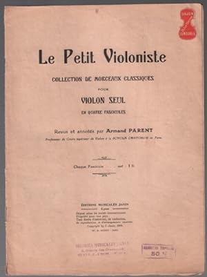 Image du vendeur pour Le petit violoniste pour violon seul ( 3me livre 12 partitions ) mis en vente par librairie philippe arnaiz