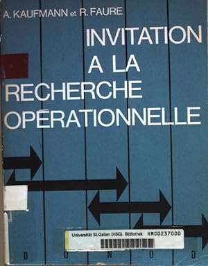 Seller image for Invitation a la recherche operationnelle. for sale by books4less (Versandantiquariat Petra Gros GmbH & Co. KG)