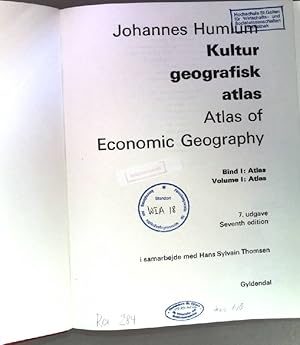 Bild des Verkufers fr Kultur geografisk atlas. Atlas of Economic Geography. Volume I: Atlas. zum Verkauf von books4less (Versandantiquariat Petra Gros GmbH & Co. KG)