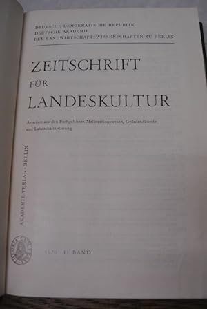 Seller image for Zur Hhe der Stickstoffdngung bei Weideneuansaaten, in: ZEITSCHRIFT FR LANDESKULTUR. Bd. 11 (1970). (= Arbeiten aus den Fachgebieten Meliorationswesen, Grnlandkunde und Landschaftsplanung) for sale by Antiquariat Bookfarm