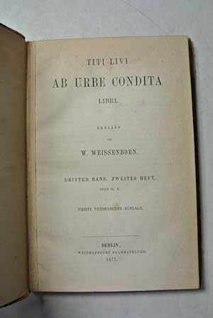Seller image for Titi Livi Ab urbe condita libri. Dritter Band. Zweites Heft. Buch IX - X. for sale by Antiquariat Bookfarm