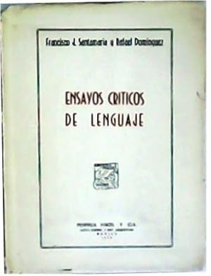 Seller image for Ensayos crticos de lenguaje. for sale by Librera y Editorial Renacimiento, S.A.