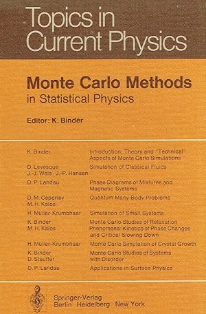 Bild des Verk�ufers f�r Monte Carlo Methods in Statistical Physics (Topics in Current Physics). zum Verkauf von Antiquariat Bernhardt