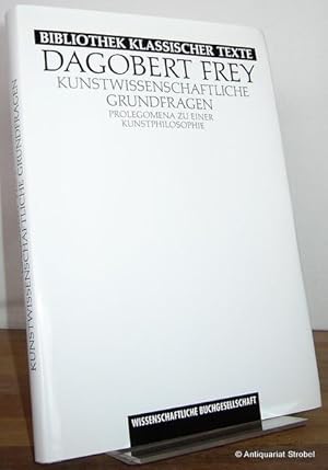 Seller image for Kunstwissenschaftliche Grundfragen. Prolegomena zu einer Kunstphilosophie. (Nachdruck der Ausgabe Baden 1946). for sale by Antiquariat Christian Strobel (VDA/ILAB)