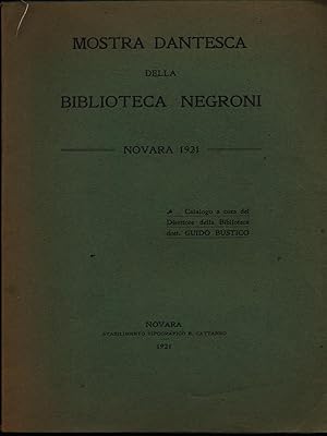 Bild des Verkufers fr Mostra dantesca della Biblioteca Negroni zum Verkauf von Librodifaccia