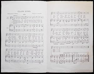 Seller image for Class Song: 1881; Words by M. St. C. Wright; Music by G. A. Burdett [Harvard] for sale by Classic Books and Ephemera, IOBA