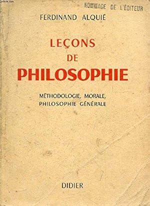 Imagen del vendedor de Lecons de philosophie, tome second, methodologie, morale, philosophie generale a la venta por JLG_livres anciens et modernes