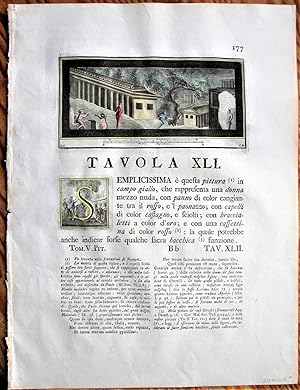 Seller image for Antique Copperplate Engraving: Tavola XLI for sale by Ken Jackson