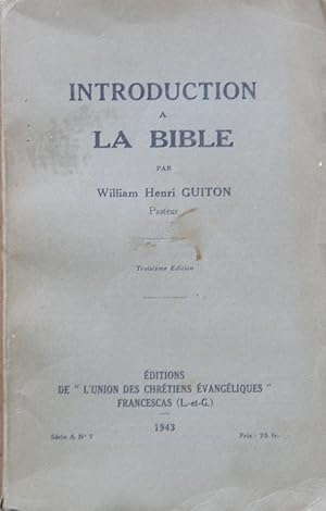 Seller image for Introduction  la Bible for sale by Bouquinerie L'Ivre Livre